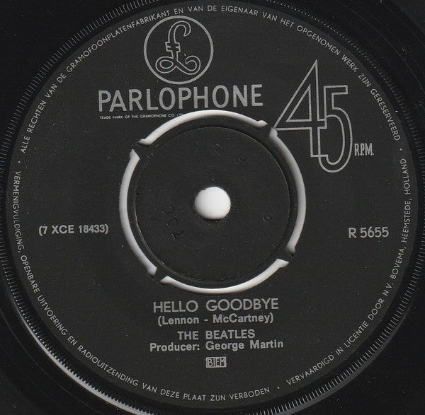 The Beatles : Hello, Goodbye (7", Single, Mono)