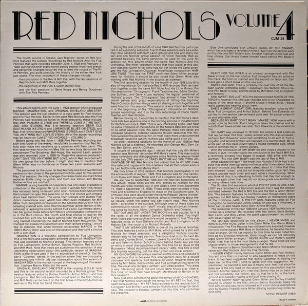 Red Nichols : Volume 4 (LP, Comp)