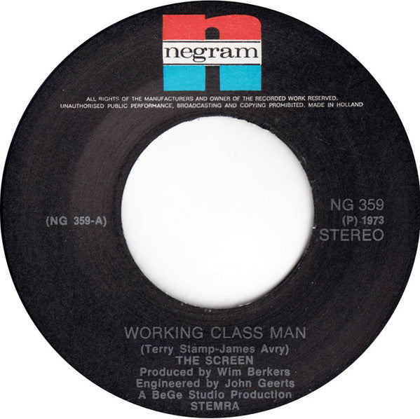 The Screen : Working Class Man (7", Single)