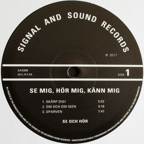 Se & Hör : Se Mig, Hör Mig, Känn Mig (LP, Album, Ltd)