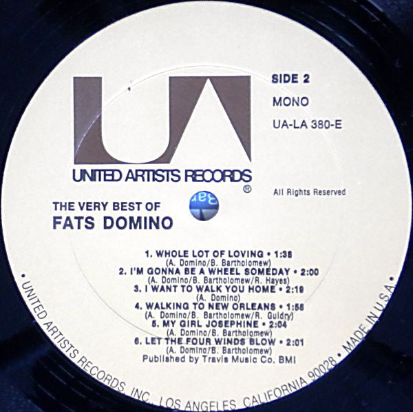 Fats Domino : The Very Best Of Fats Domino (LP, Comp, Mono, RE)