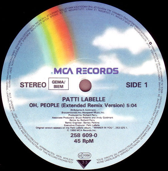 Patti LaBelle : Oh, People (12", Maxi)