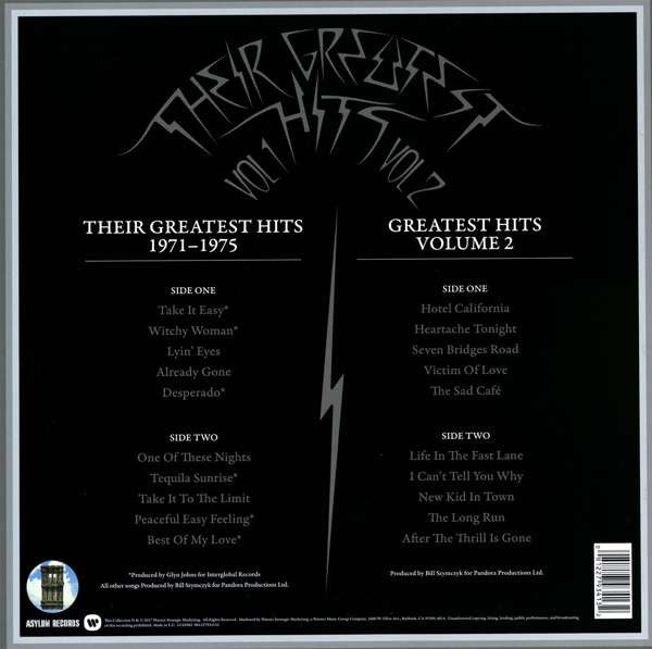 Eagles : Their Greatest Hits Volumes 1 & 2 (LP, Comp, RE + LP, Comp, RE + Box)