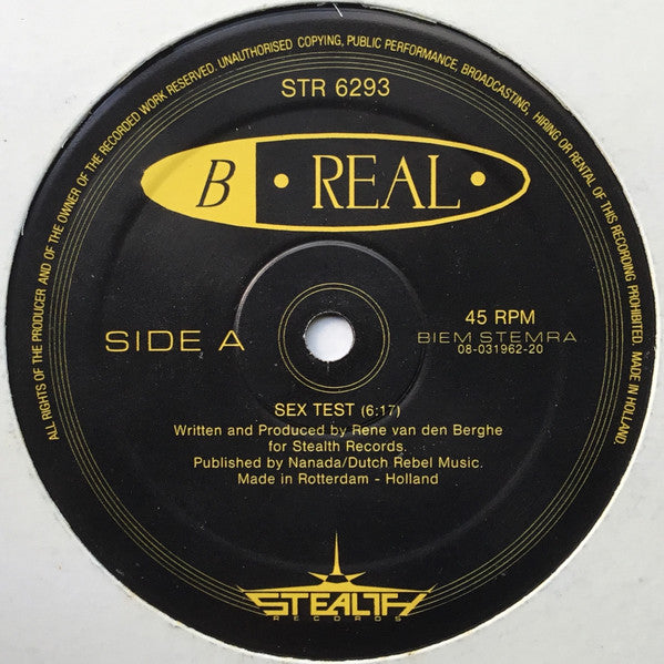 B Real : Sex Test (12")