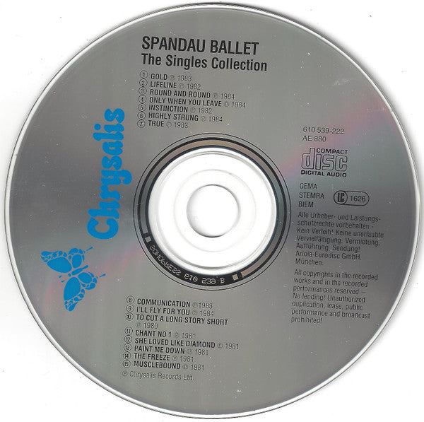 Spandau Ballet : The Singles Collection (CD, Comp, RE)