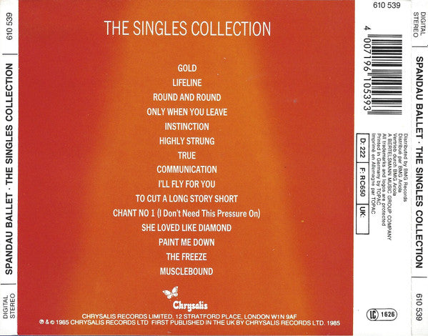Spandau Ballet : The Singles Collection (CD, Comp, RE)