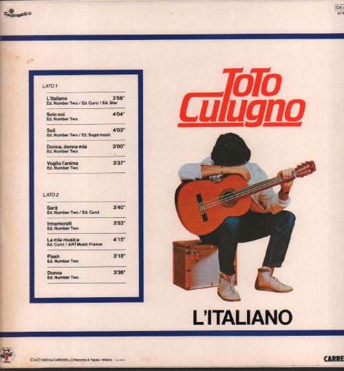 Toto Cutugno : L'italiano (LP, Album)