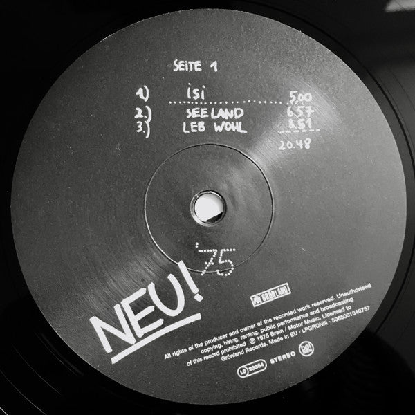 Neu! : Neu! '75 (LP, Album, RE)