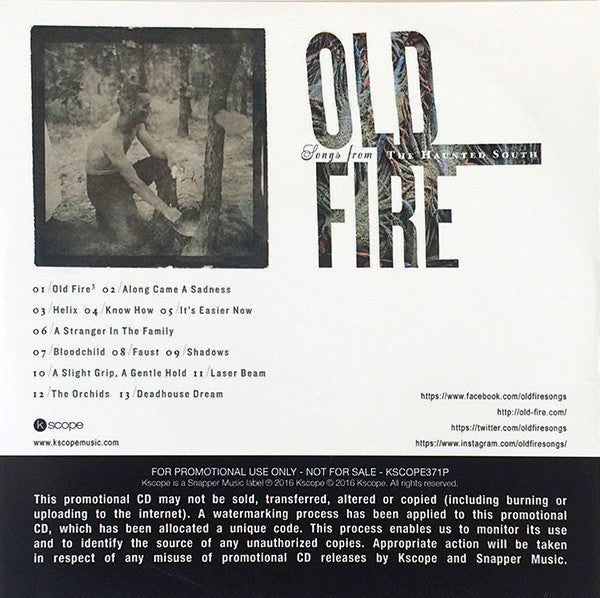 Old Fire (2) : Songs From The Haunted South (CDr, Album, Promo)
