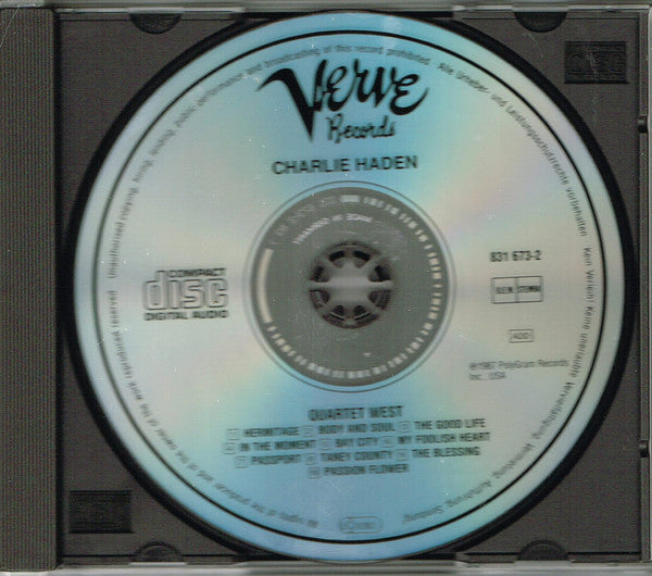Charlie Haden : Quartet West (CD, Album, RE)