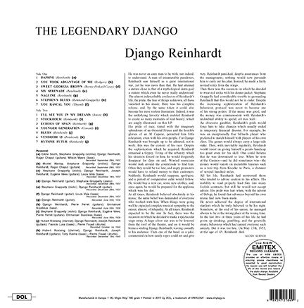 Django Reinhardt : The Legendary Django (LP, Comp, RE, 180)