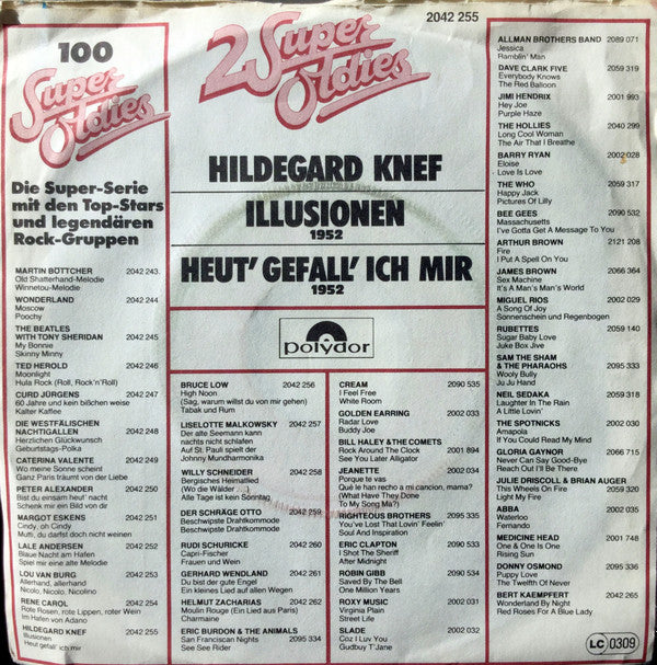 Hildegard Knef : Illusionen (7", Single, RE)