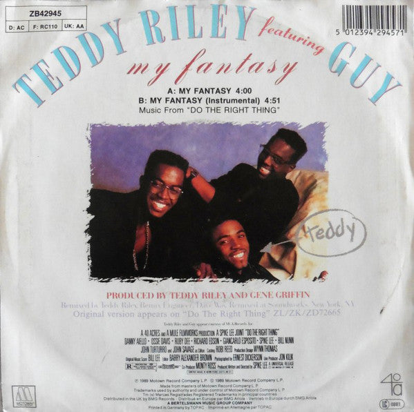 Teddy Riley Featuring Guy : My Fantasy (7", Single)