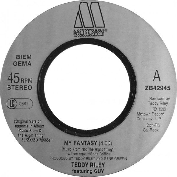 Teddy Riley Featuring Guy : My Fantasy (7", Single)