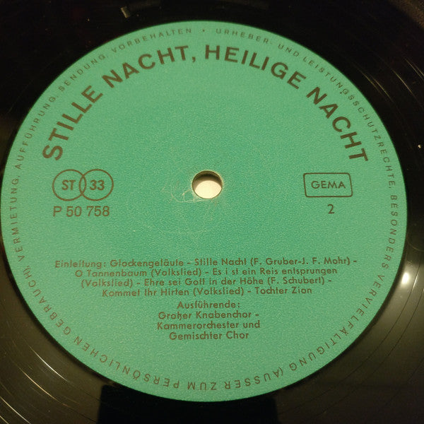 Die Wiener Sängerknaben, Die Sängerknaben Vom Wienerwald, Esther Réthy : Stille Nacht, Heilige Nacht (LP)