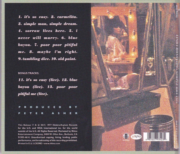 Linda Ronstadt : Simple Dreams (CD, Album, RE, RM, 40t)