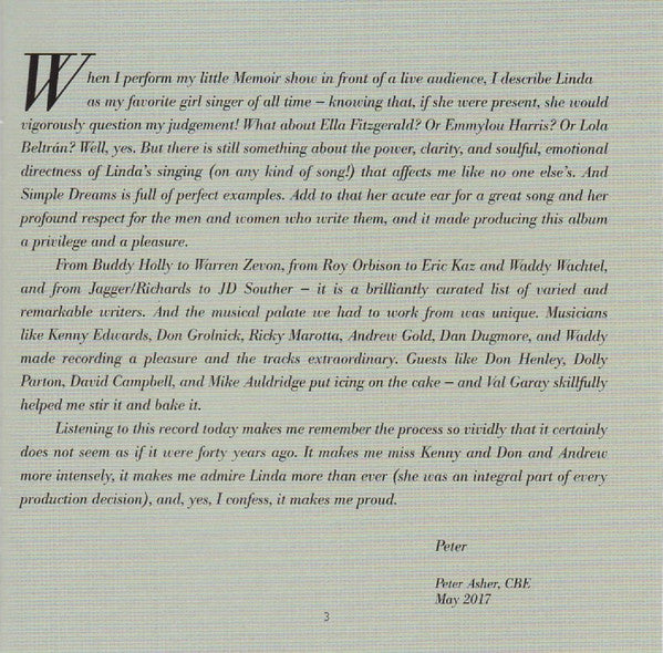 Linda Ronstadt : Simple Dreams (CD, Album, RE, RM, 40t)