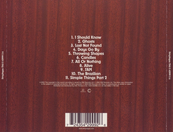 Dirty Vegas : Dirty Vegas (CD, Album)