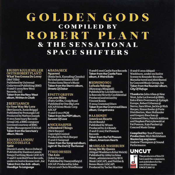 Various : Golden Gods (Compiled By Robert Plant & The Sensational Space Shifters) (CD, Comp)