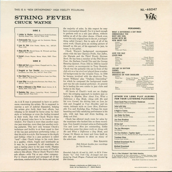 Chuck Wayne : String Fever (LP, Album, RE)