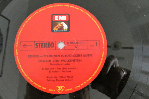 Oswald Von Wolkenstein, Studio Der Frühen Musik Leitung Thomas Binkley : Oswald Von Wolkenstein (LP, Red)