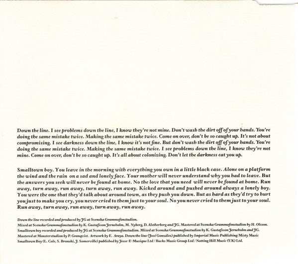 José González : Down The Line (CD, Single)