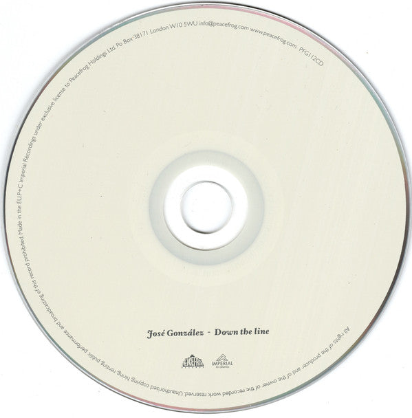 José González : Down The Line (CD, Single)