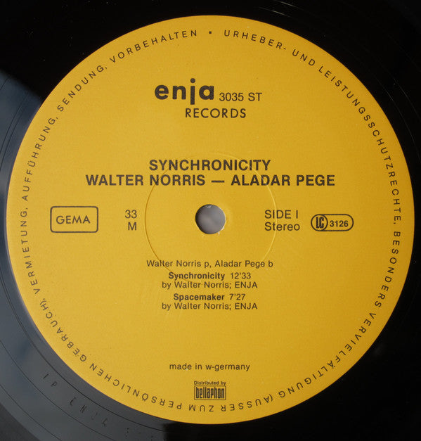 Walter Norris / Aladár Pege : Synchronicity (LP, Album)