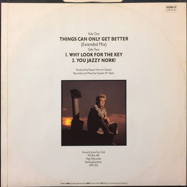 Howard Jones : Things Can Only Get Better (Extended Mix) (12", Single, Dam)