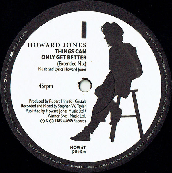 Howard Jones : Things Can Only Get Better (Extended Mix) (12", Single, Dam)