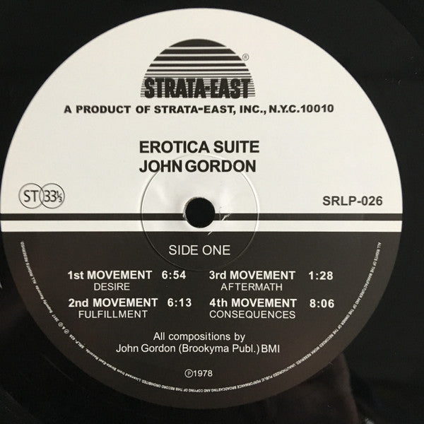 John Gordon : Erotica Suite (LP, Album, Ltd, RE, RM)