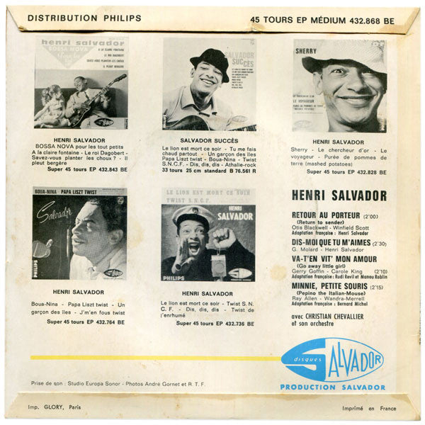 Henri Salvador : Retour Au Porteur / Dis-Moi Que Tu M'aimes (7", EP, RP)