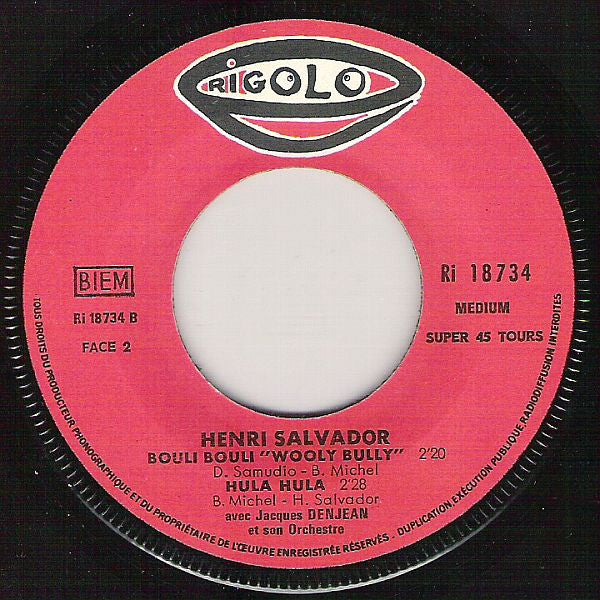 Henri Salvador : Le Travail C'est La Santé (7", EP)