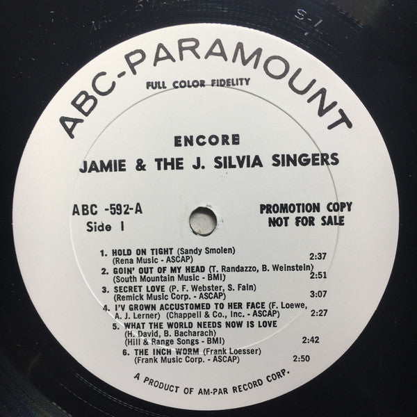 Jamie & The J. Silvia Singers : Encore (LP, Mono, Promo)