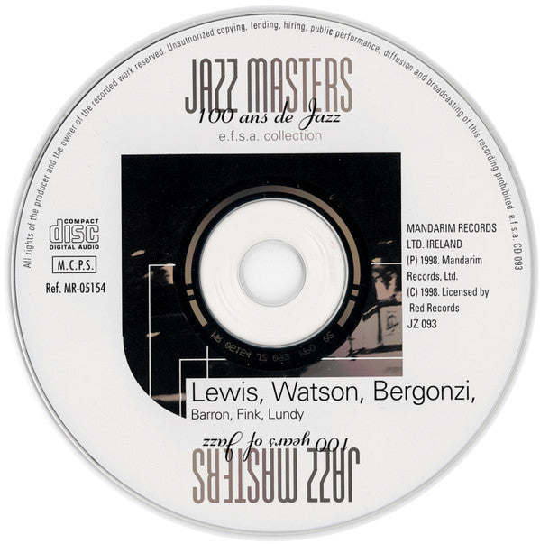 Victor Lewis, Bobby Watson (2), Jerry Bergonzi, Kenny Barron, David Finck, Curtis Lundy : Jazz Masters (100 Ans De Jazz) (CD, Album, RE)