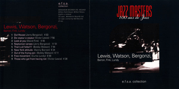 Victor Lewis, Bobby Watson (2), Jerry Bergonzi, Kenny Barron, David Finck, Curtis Lundy : Jazz Masters (100 Ans De Jazz) (CD, Album, RE)