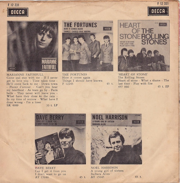 The Rolling Stones : 19th Nervous Breakdown / As Tears Go By (7", Single, Mono)