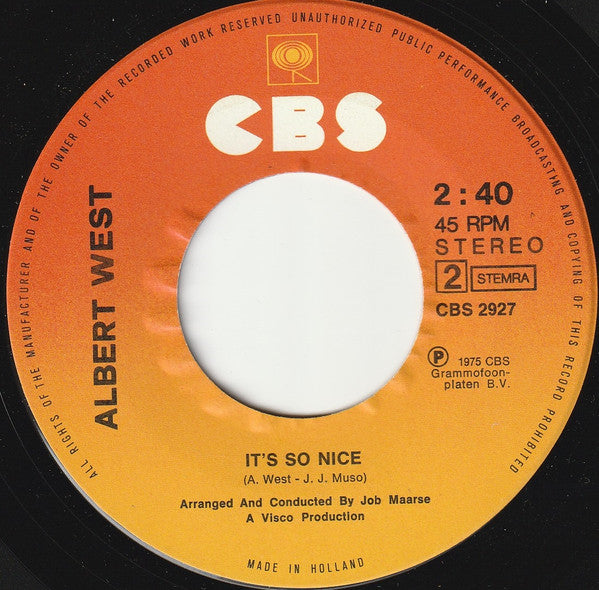 Albert West : You And Me (7", Single)