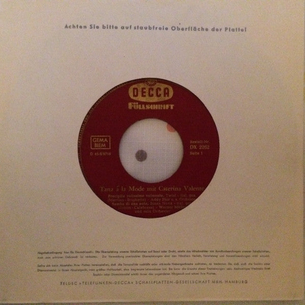 Caterina Valente : Tanz À La Mode Mit Caterina Valente (7", EP, Mono)