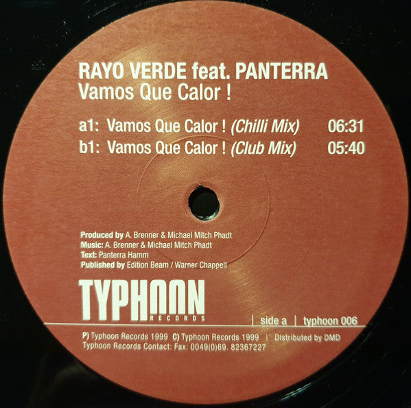 Rayo Verde Feat. Panterra : Vamos Que Calor! (12")
