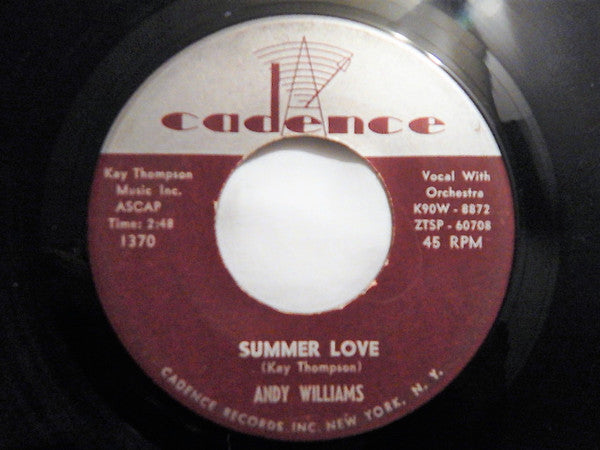 Andy Williams : Lonely Street (7")