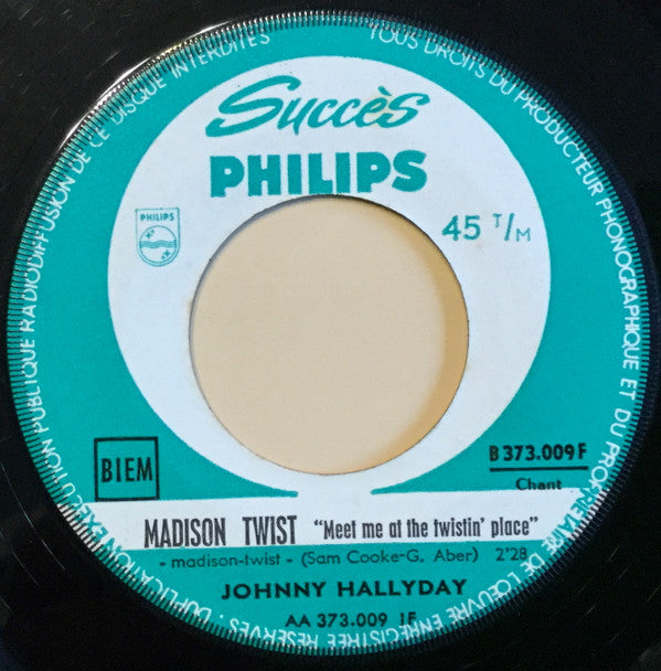 Johnny Hallyday : Madison Twist / Hey ! Baby ! (7", Single, Jukebox)
