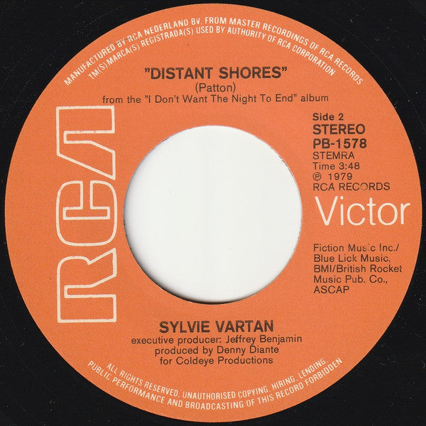 Sylvie Vartan : I Don't Want The Night To End (7")