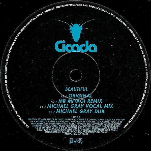 Cicada : Beautiful (12")