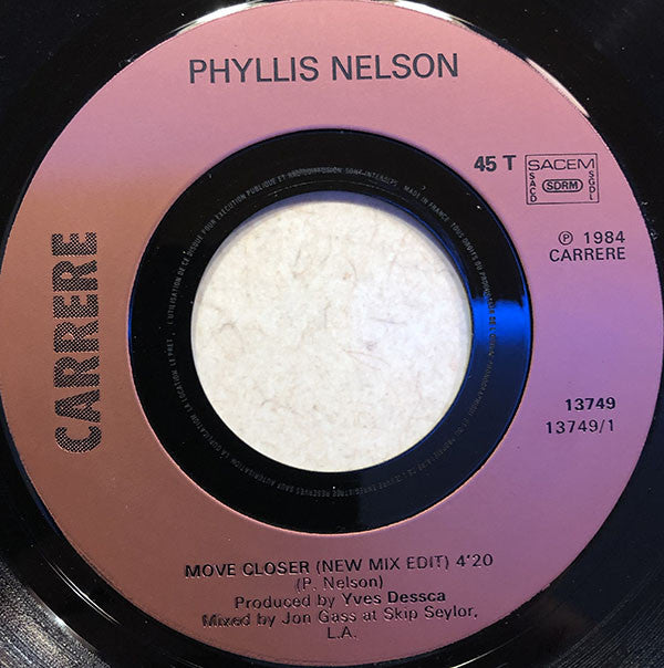 Phyllis Nelson : Move Closer (7", Single)