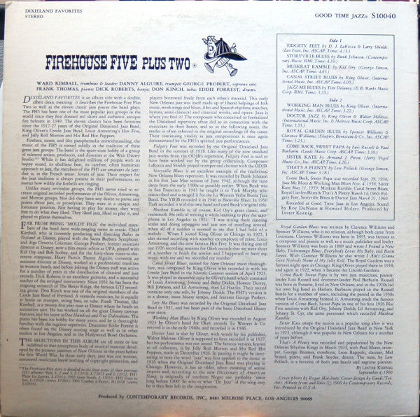 Firehouse Five Plus Two : Dixieland Favorites (LP, Album)