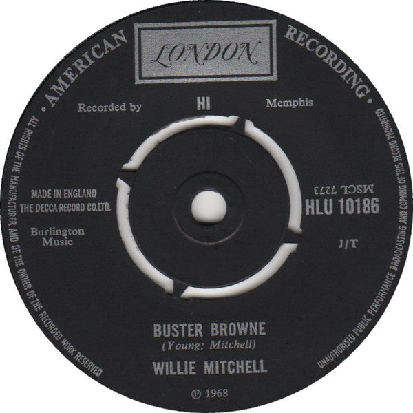 Willie Mitchell : Buster Browne (7", Single)