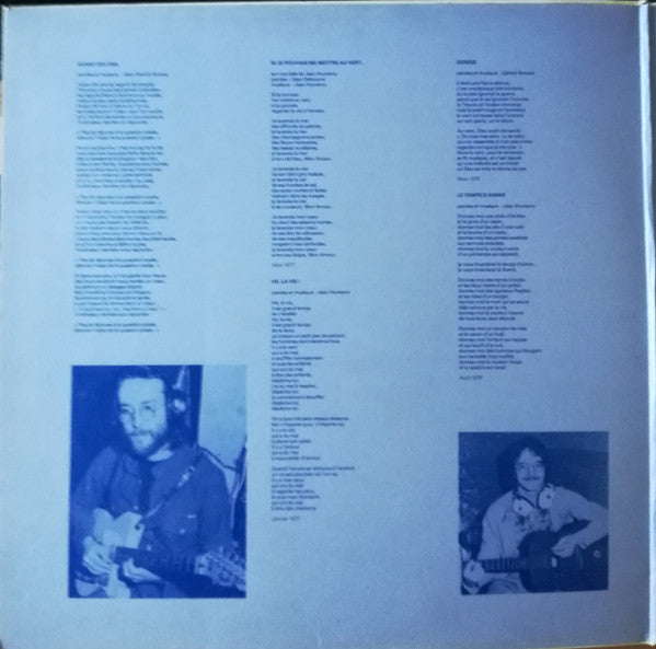 Jean Humenry Et L'équipage : Le Temps D'aimer (LP, Mono)