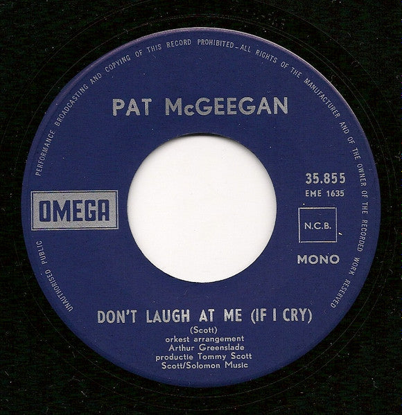 Pat McGeegan : Chance Of A Lifetime (7", Single, Mono)
