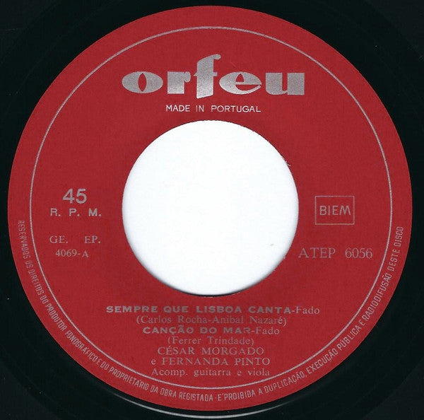 Various : Fados De Sempre Nº 2 (7", EP)